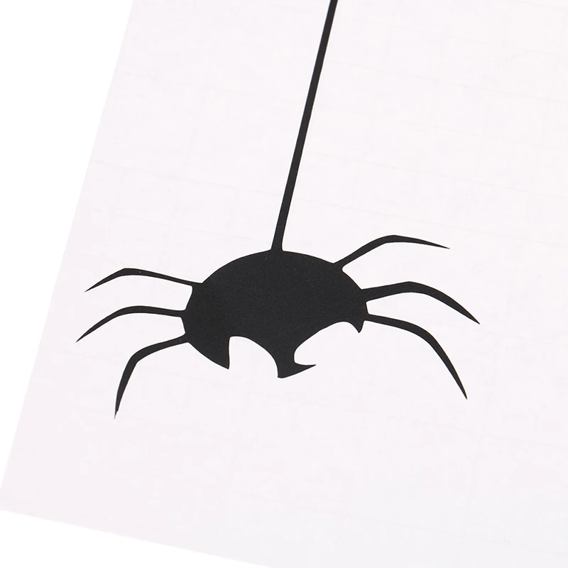 Забавная настенная наклейка из ПВХ 15x30см в виде кота и паука для туалета