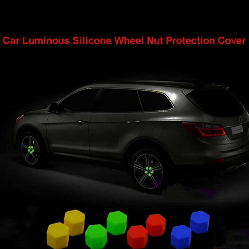 20 штук люминесцентных фосфоресцировать Колесные гайки Защитные чехлы с Кепки