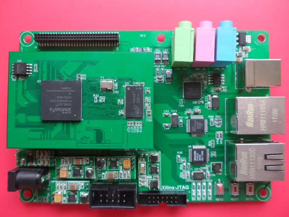Макетная плата FPGA XC6SLX25 основная + Расширенная с интерфейсом размещения (JC)|Крышки