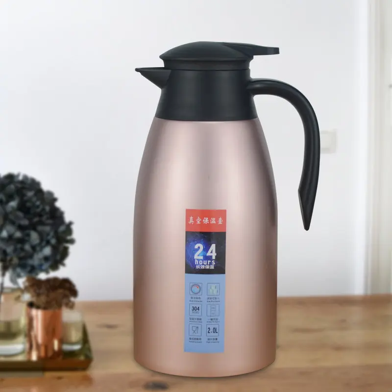 rose color 1.5L термос из нержавеющей стали, колба для чая, кофе, графин, двойная стенка, вакуумная изоляция, с кнопкой, бутылка для воды, колба, горшок - Цвет: rose color