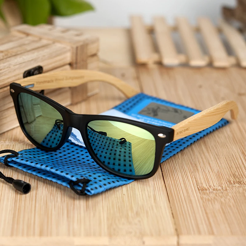 Бобо птица CG004 солнцезащитные очки ручной работы для Для женщин Для мужчин красочный поляризованные линзы бамбука и Пластик рама очки Óculos де золь