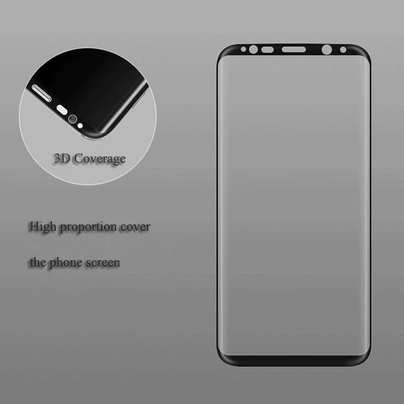 3D полное покрытие экрана протектор для Samsung Galaxy S8 S9 Plus + Премиум 9H