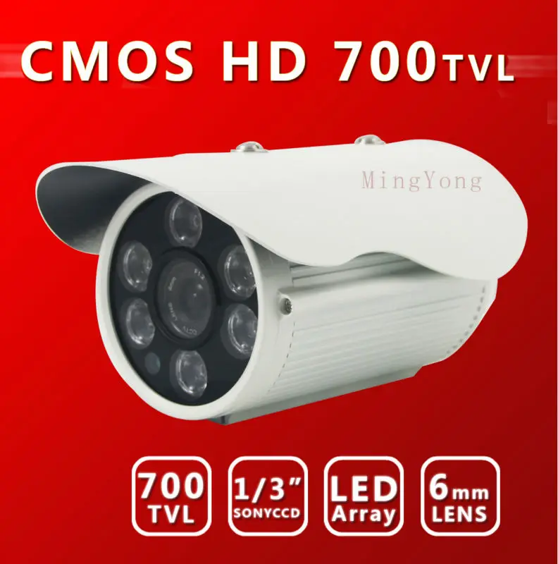 Hd 1000TVL 6 светод. массив 50 м ик расстояние цвет день / ночь внутри безопасности CMOS с
