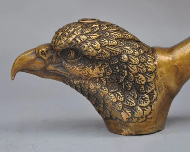 Мешочек для табака с головой орла из чистой бронзы 7 дюймов | Дом и сад