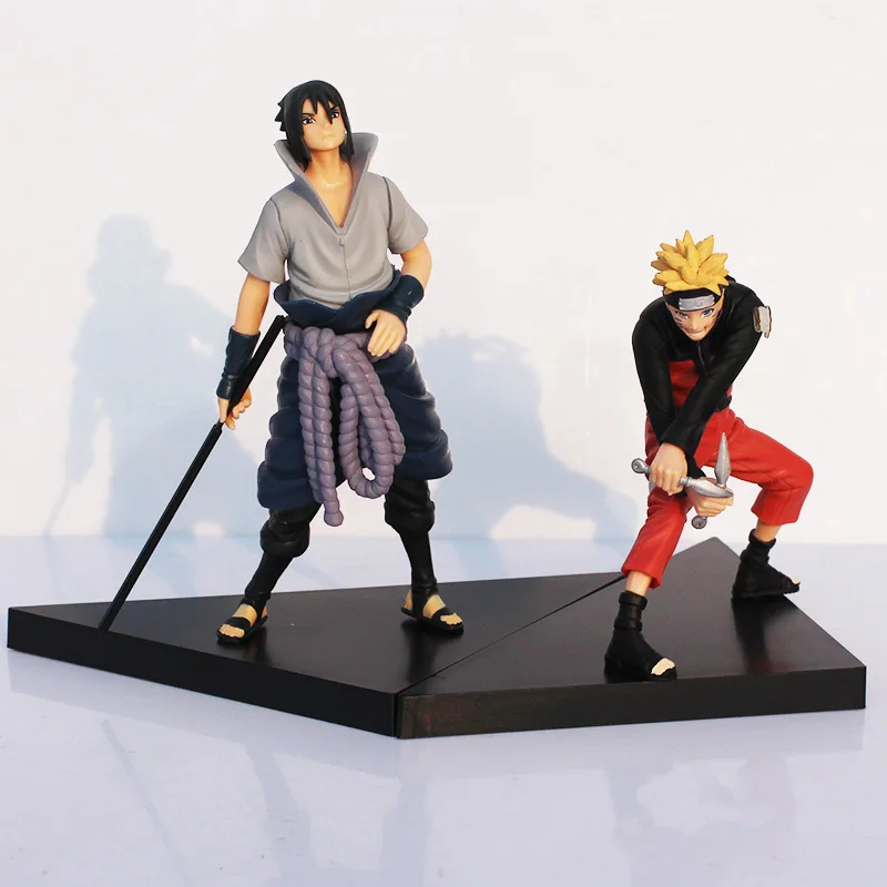 Naruto цифры Uzumaki + Саске ПВХ фигурку игрушки 12 14 см 2 шт./лот кунаи|Куклы| |
