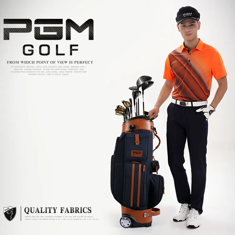 

Pgm Retractable Golf Bag With Wheel New Patent Designed Standard Golf Bag Travelling Aviation Bag With The Password Lock D0088