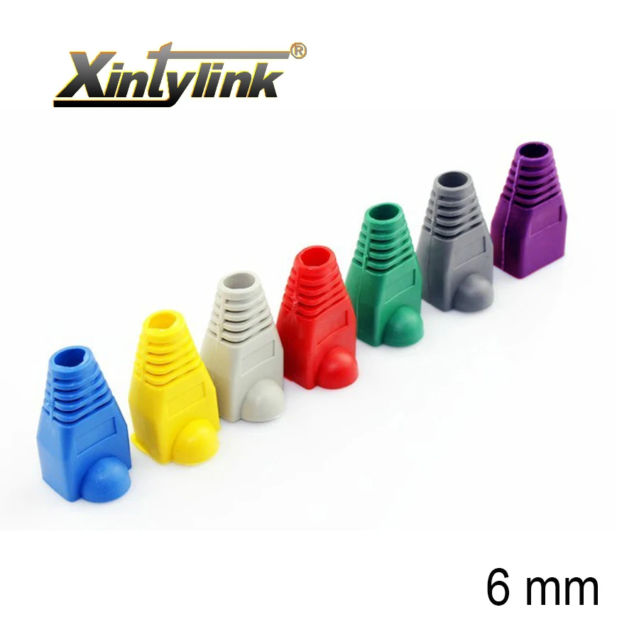 

xintylink rj45 caps connector sheath cat5 cat5e cat6 multicolour covers boots bushing bush network cable ethernet 20/50/100pcs
