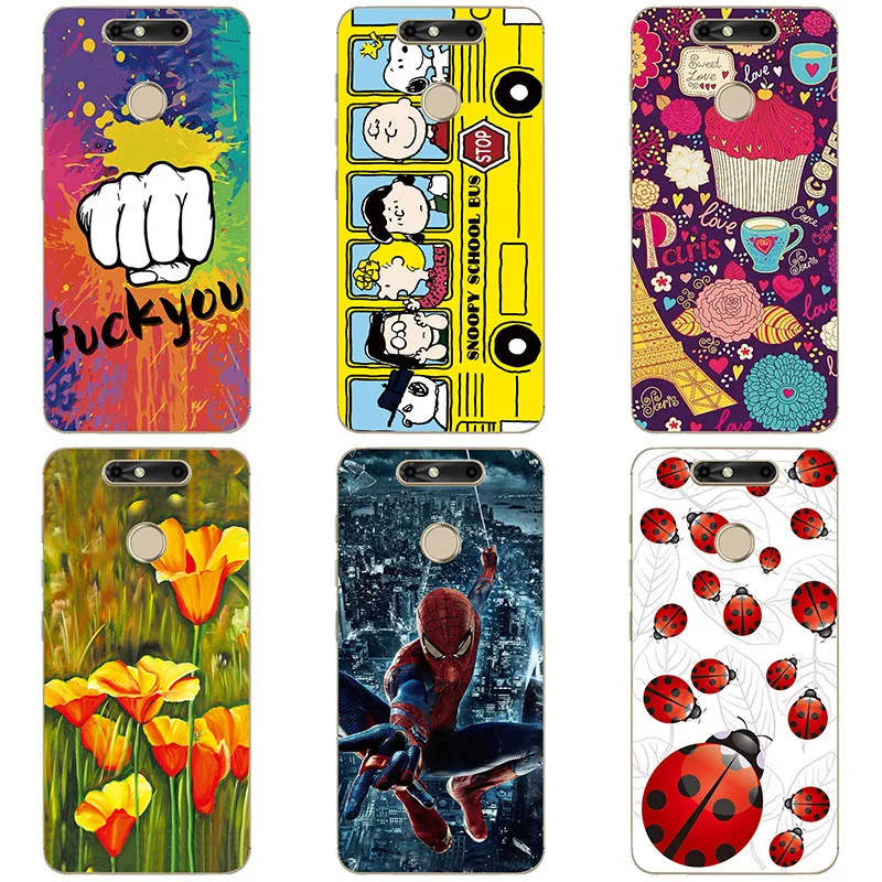 Soft TPU phone case cover For ZTE V0840 Small Fresh 5 shell Color printing originality design Painted soft |
