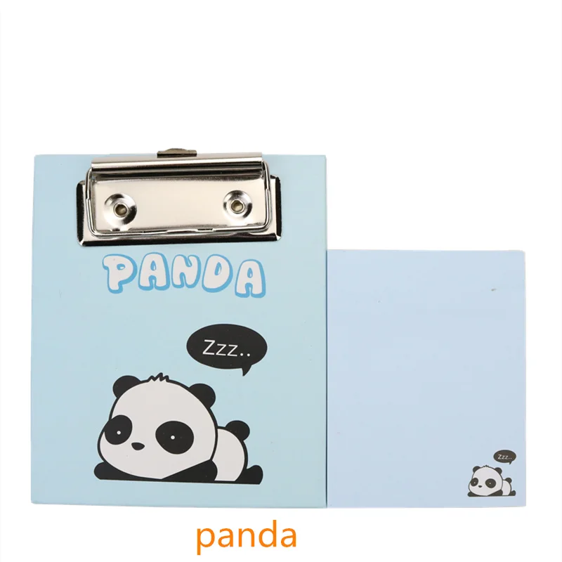 panda Стиль милый с зажимом доска блокнот животных фрукты Липкие заметки Kawaii канцелярские принадлежности - Цвет: panda
