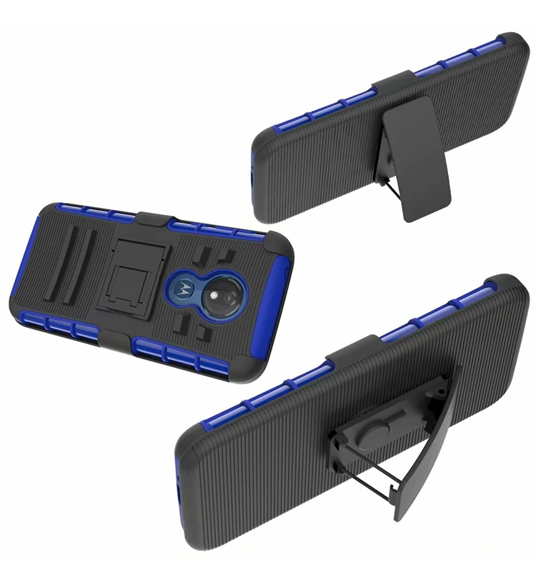 Для Motorola MOTO G7 power G7 power Американская версия Hybrid Heavy Duty 3 в 1 военный Камуфляжный Жесткий противоударный Чехол Зажим для ремня подставка чехол