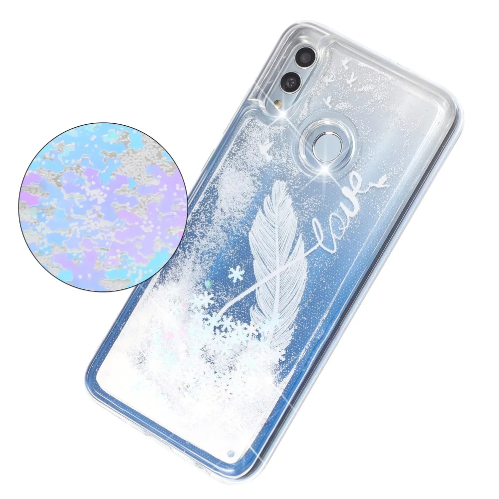 Чехол FLYKYLIN Honor 8A для huawei Y7 Y6 Prime, задняя крышка с блестками, мягкий силиконовый чехол для телефона