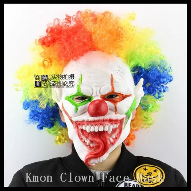 2017 высокое качество страшная маска клоуна полное лицо Косплей ужас маскарад для