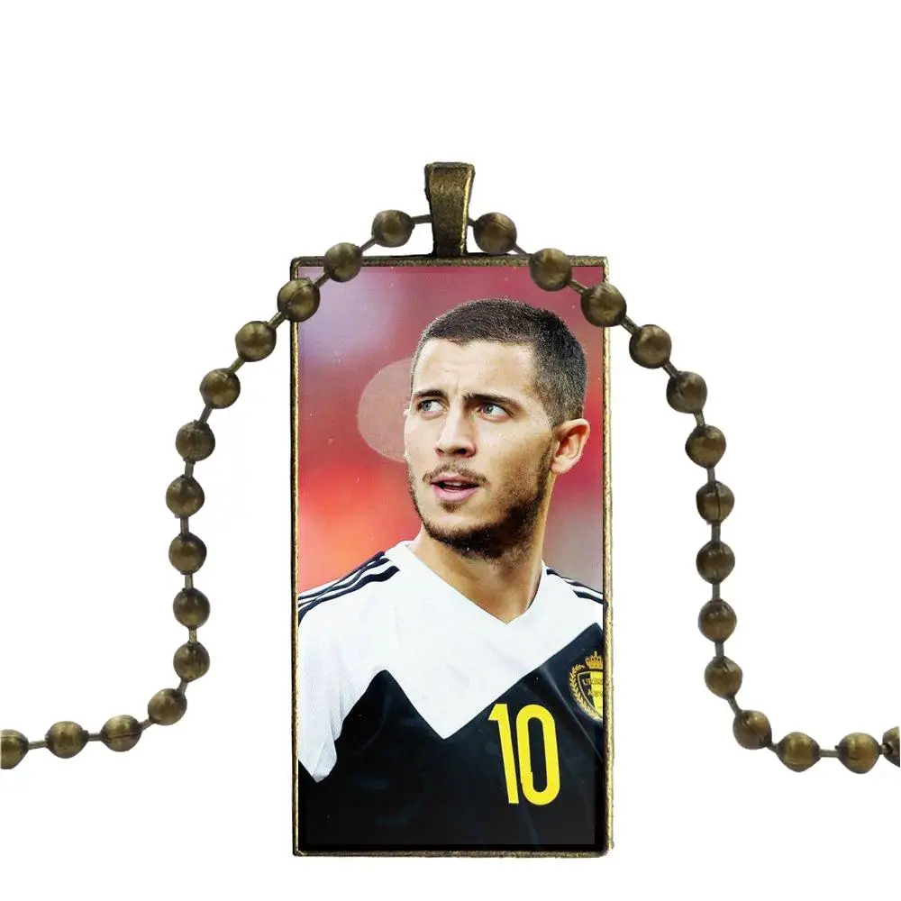 2018 популярное ожерелье Eden Hazard 10 с бронзовым покрытием стеклянное колье кабошоном