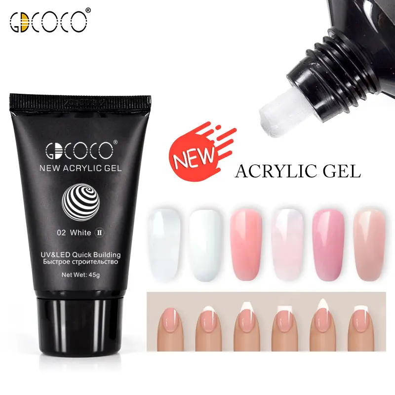 GDCOCO, полигель, Прямая поставка, быстрое строительство, 45 г, наращивание ногтей, гель для ногтей, советы, камуфляж, УФ светодиодный гель для наращивания