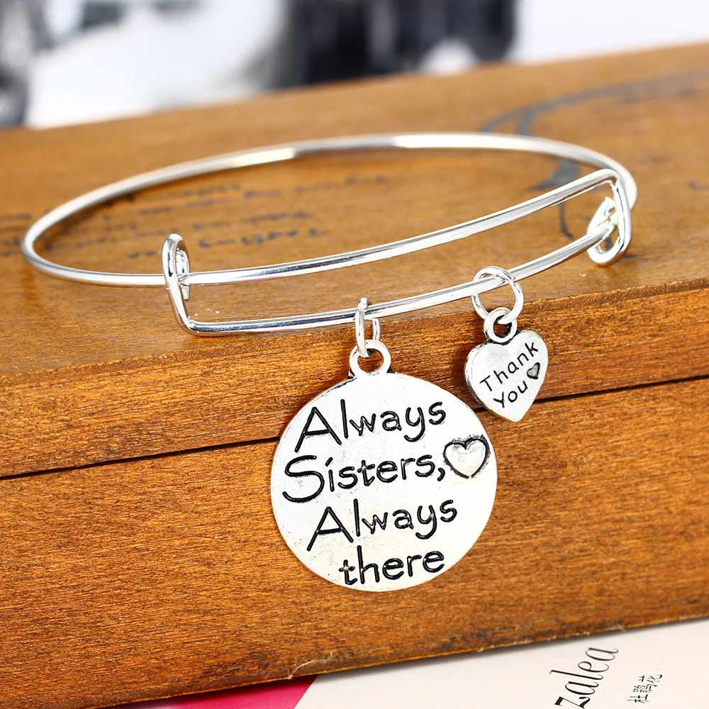 Браслет женский с бусинами Always Sister туда|charm chain|friendship jewelrybangle charm |