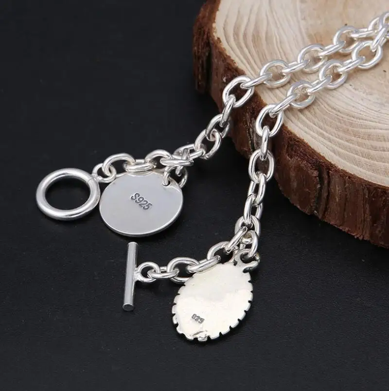 

925 Sterling Silver Vintage Female Cross Pendant S925 Bracelet (FGL)