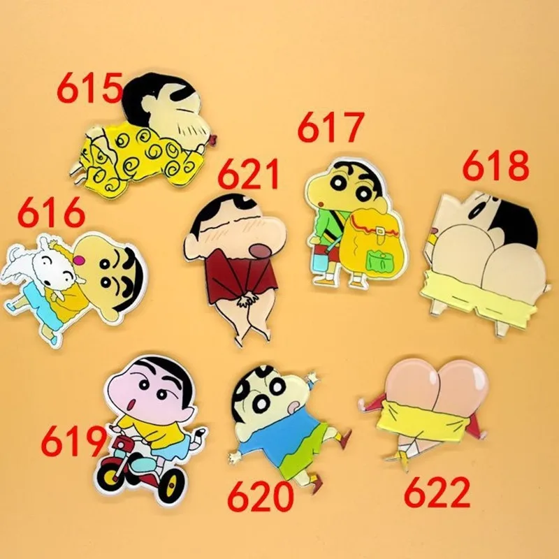 8 шт. мультфильм акриловая брошь Crayon Shinchan Значки для Для женщин мужчин пальцы на