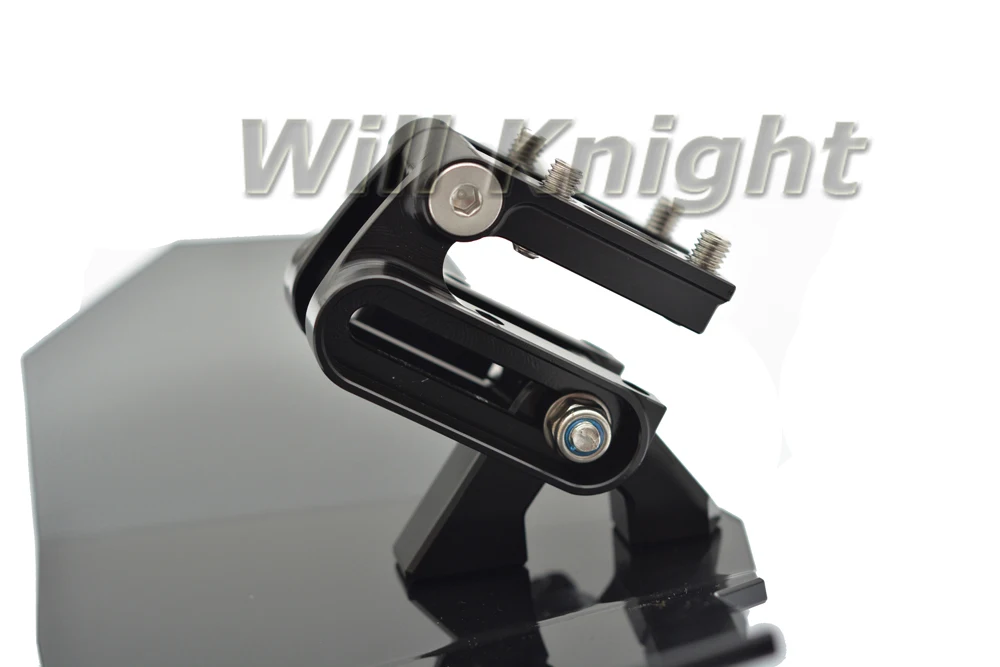 Регулируемое ветровое стекло с воздушным потоком черный Болтовой Регулируемый