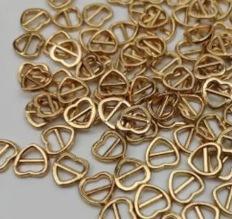 DIY кукольная одежда аксессуары BJD в форме сердца Мини Кнопка 7*7 ультра маленькая мини пряжка ремня обувь сумка Кнопка A0037F - Цвет: Style A  Gold