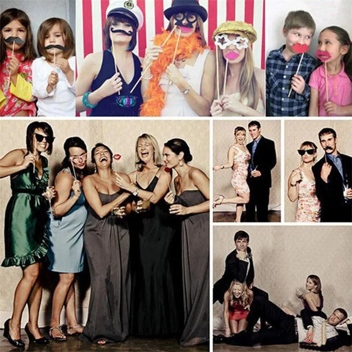 44 шт./компл. DIY Photo Booth столб для удовольствия сувениры фотобудка для фотосессии Свадебные украшения Свадебный реквизит для фотосессии