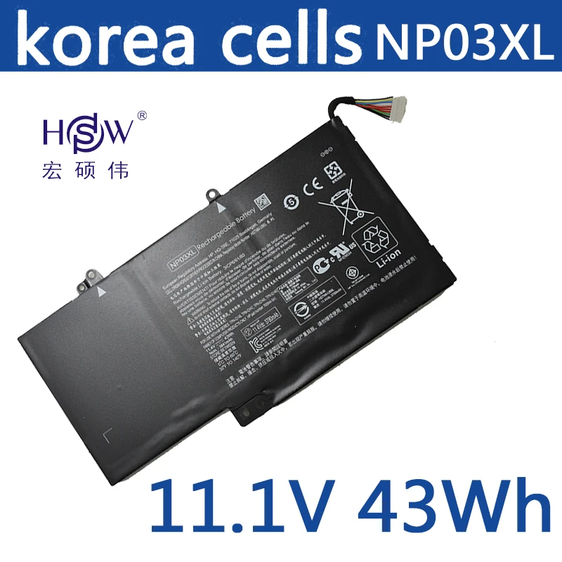 HSW 11 4 V 43WH аккумулятор NP03XL для HP Pavilion X360 13 A010DX TPN Q146 Q147 Q148 760944 421 bateria|for hp|battery for hpbattery hp