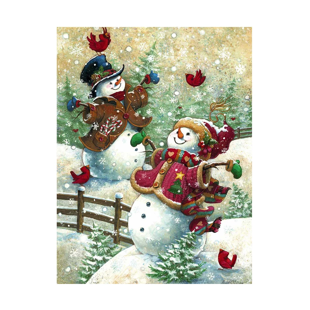 

Diamond Embroidery Snowman Full Kit Sale 5D DIY Full Square Diamond Painting Rhinestones Christmas Decorations Mosaic Painting