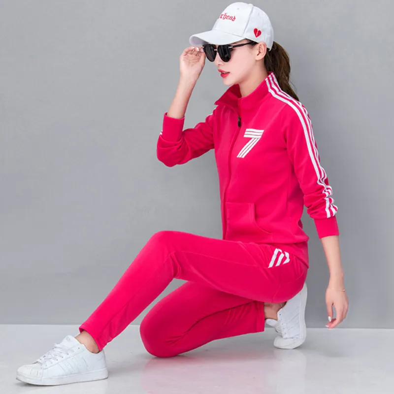 

Спортивная одежда, женский костюм-двойка, для весны и осени