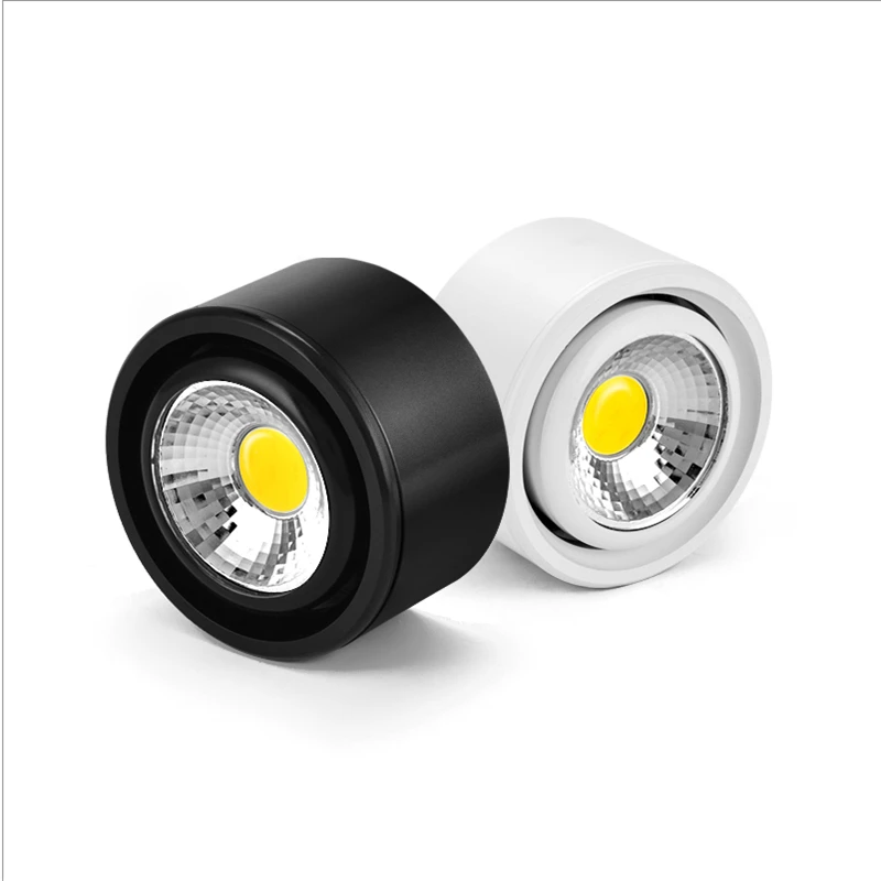 

85-265Vac input 3-7W LED surface mounted ceiling spot lamp , wall mounted 90 degree rotatable COB high brightness accent lamp