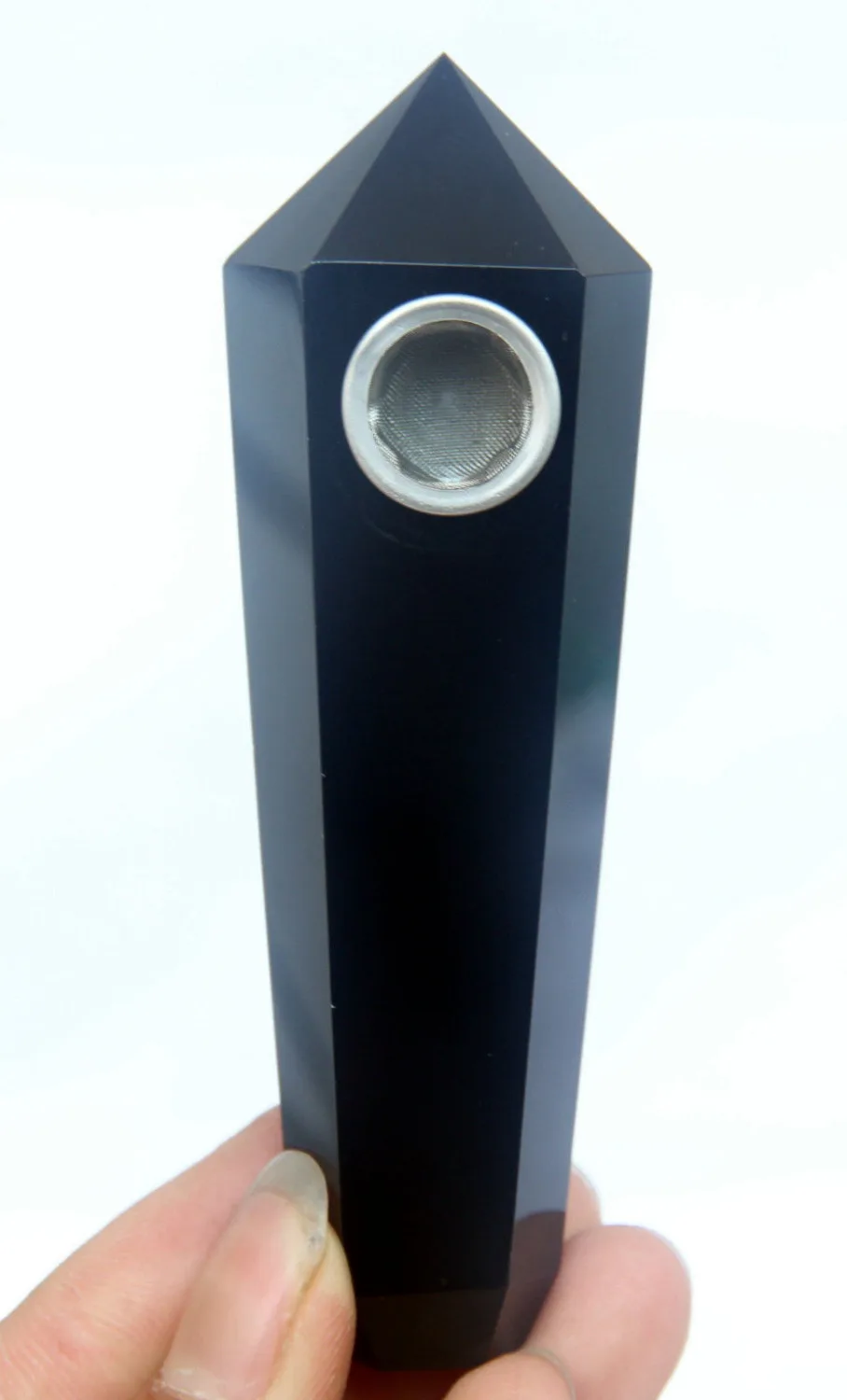 

Free Shipping! Natural obsidian Smoking Pipes healing Quartz Pipe
