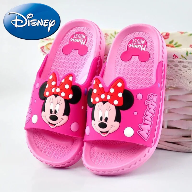 Обувь disney шлепанцы Новинка 2019 года детские тапочки с Микки Маусом домашние для