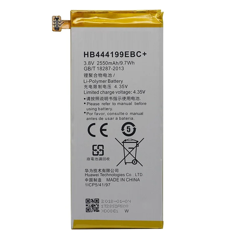 Сменный аккумулятор для телефона hb4441996 EBC + Huawei honor 4C C8818 с аккумулятором на 2550 мА/ч 1