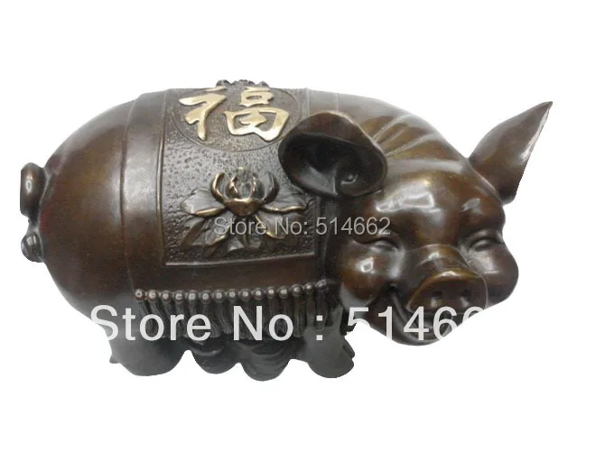 

Латунная свинья деньги за богатство fengshui/Фу свинья/благоприятное животное/благоприятная свинья