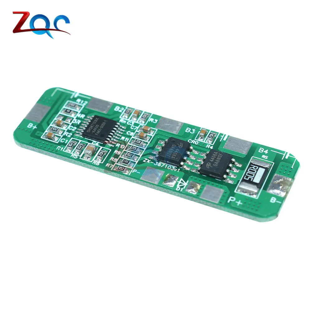 4S 4A-5A 18650 литий-ионная плата для защиты аккумулятора 4 упаковки PCB BMS 4,25-4,35 в до 2,3-3,0 в с модулем защиты