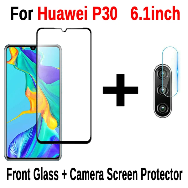 2 in 1 for P30 2 в 1 закаленное стекло для huawei P30 P30 lite P20 pro стекло Psmart Защитная пленка для объектива Стекло для huawei P20 P30 lite - Цвет: 2 in 1 for P30