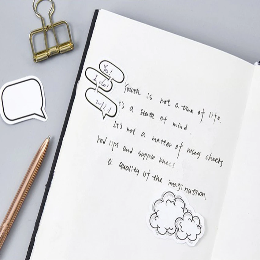 45 шт./упак. черно-белая пузырчатая коробка наклейка простая мини-бумажная