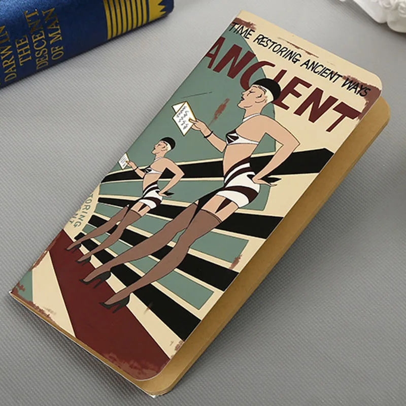 1 шт. в Европе и США, Модная креативная ретро-записная книжка с мультяшным рисунком, 48 листов, трендовая переносная живопись, ежедневная записная книжка - Цвет: 3