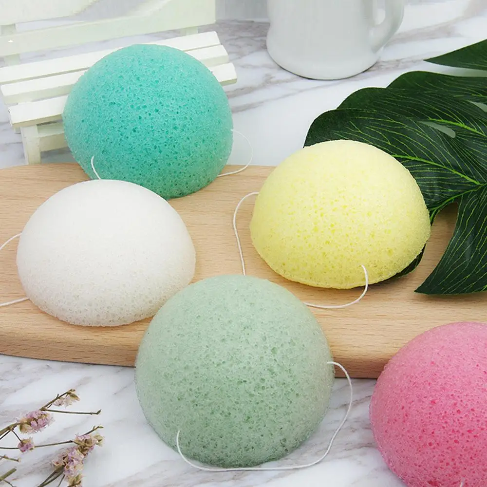 1 шт. удаление макияжа Konjac Губка косметический спонж губка для очистки лица Натуральный аморфофаллюс коньяк приспособление для очистки лица промывочный флутер CW31
