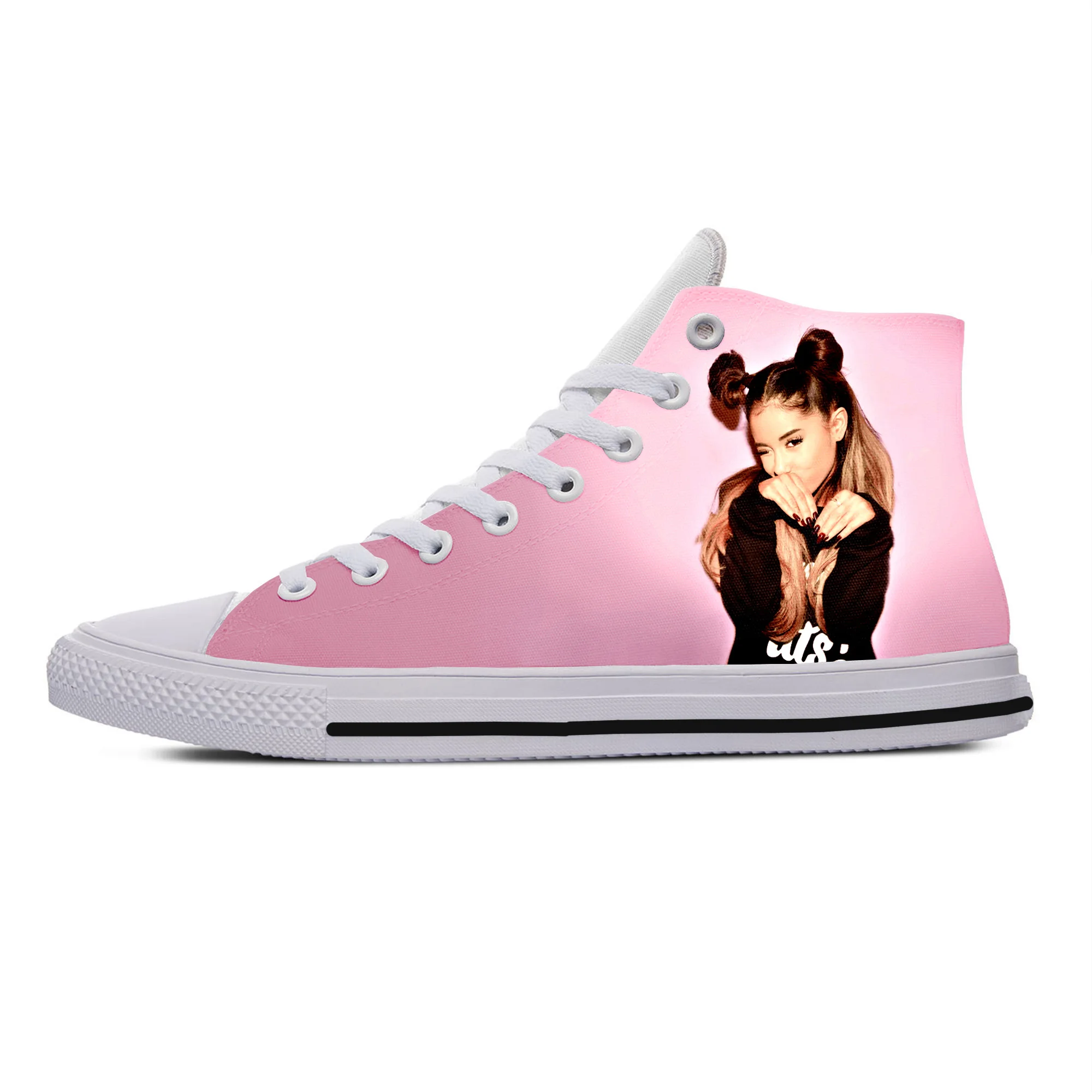 Ariana Grande 8 Горячая Мода 3D Ariana Grande высокие кроссовки для мужчин/женщин Высокое качество 3D печать ручной работы повседневная обувь - Цвет: Ariana Grande 8