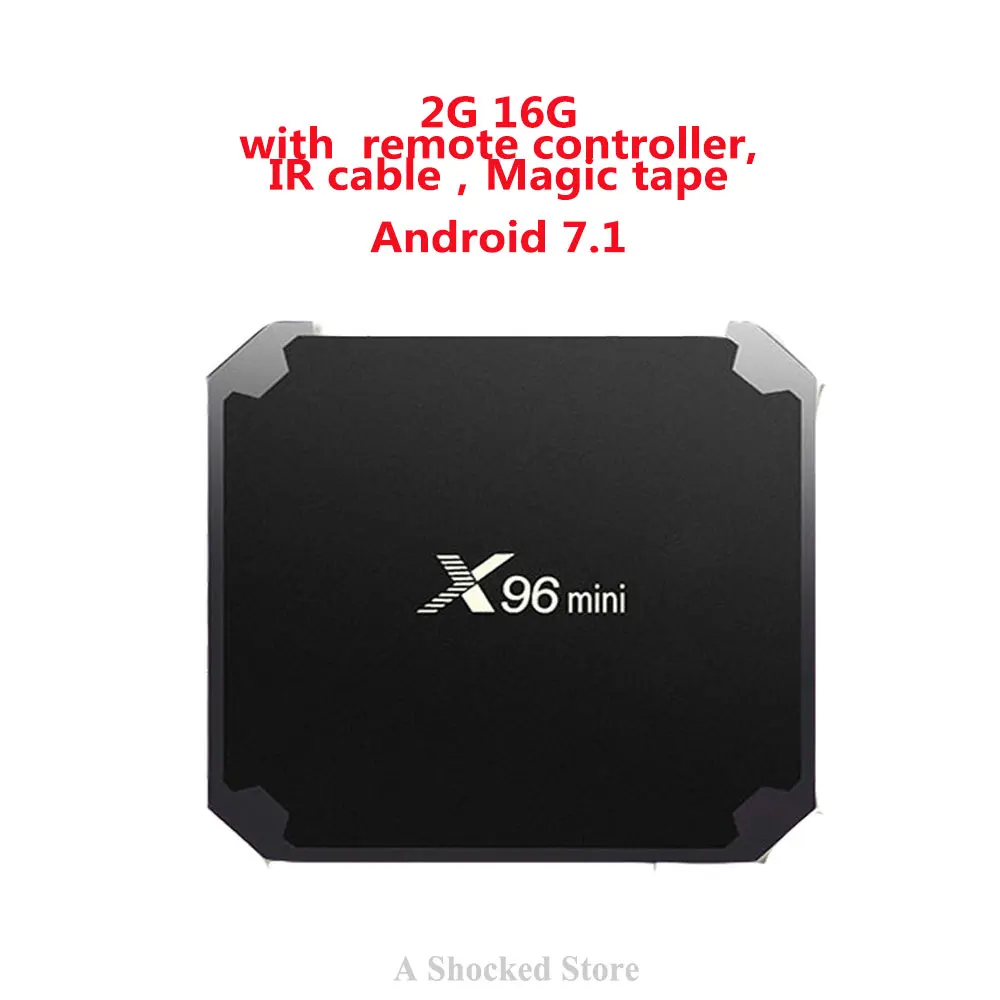 X96mini Android 7 1 ТВ Box Amlogic S905W Поддержка IP ИК кабель контроллера 2 4 ГГц Wi Fi К X H.265 100 м Мини