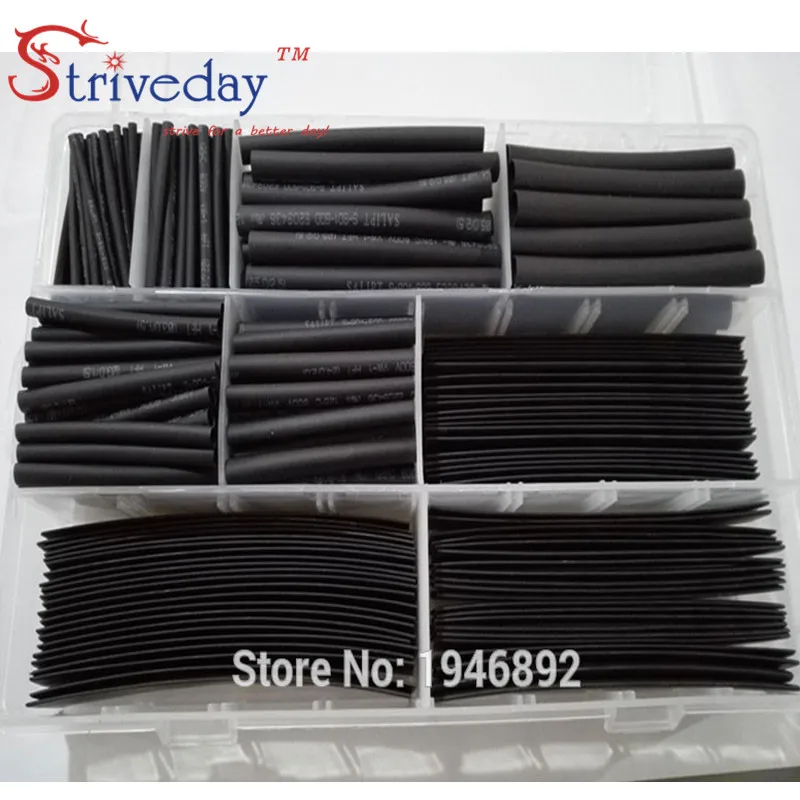 Набор полиолефиновых трубок для термоусадочной трубки 140 шт. 1 мм 2 3 4 5 6 8 10 12 2:1 |