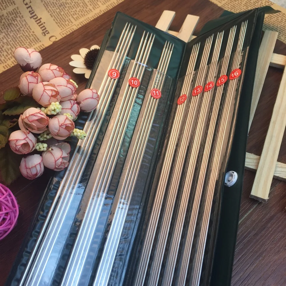 Бесплатная доставка 11 размер/набор из нержавеющей стали прямые спицы Набор 35 см