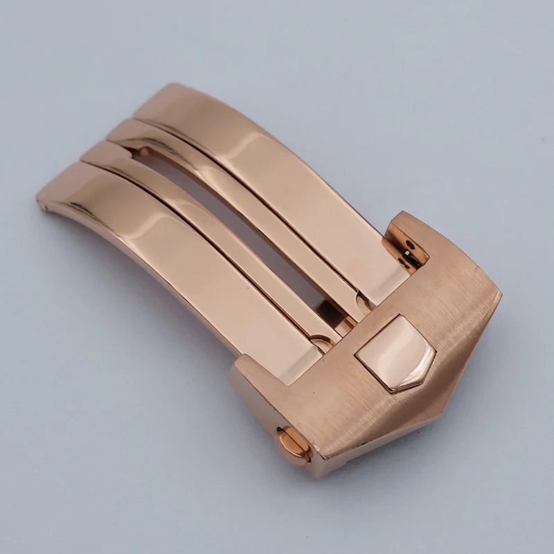 MAIKES 18mm 20mm NEW High Quality Stainless Steel Deployment Solid Butterfly Buckle Watch Band Strap Clasp For Watch Men