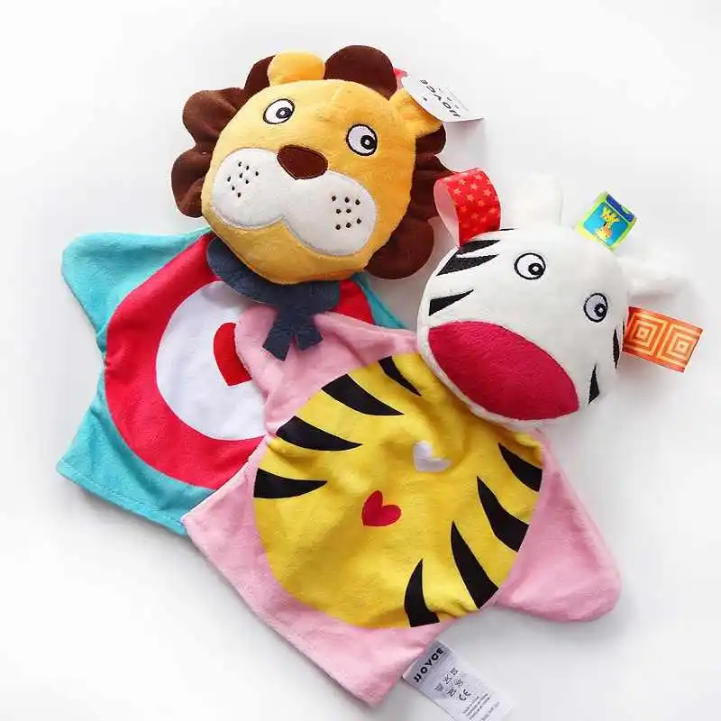 Детские милые животные плюшевые игрушки комфортное полотенце с музыкальная