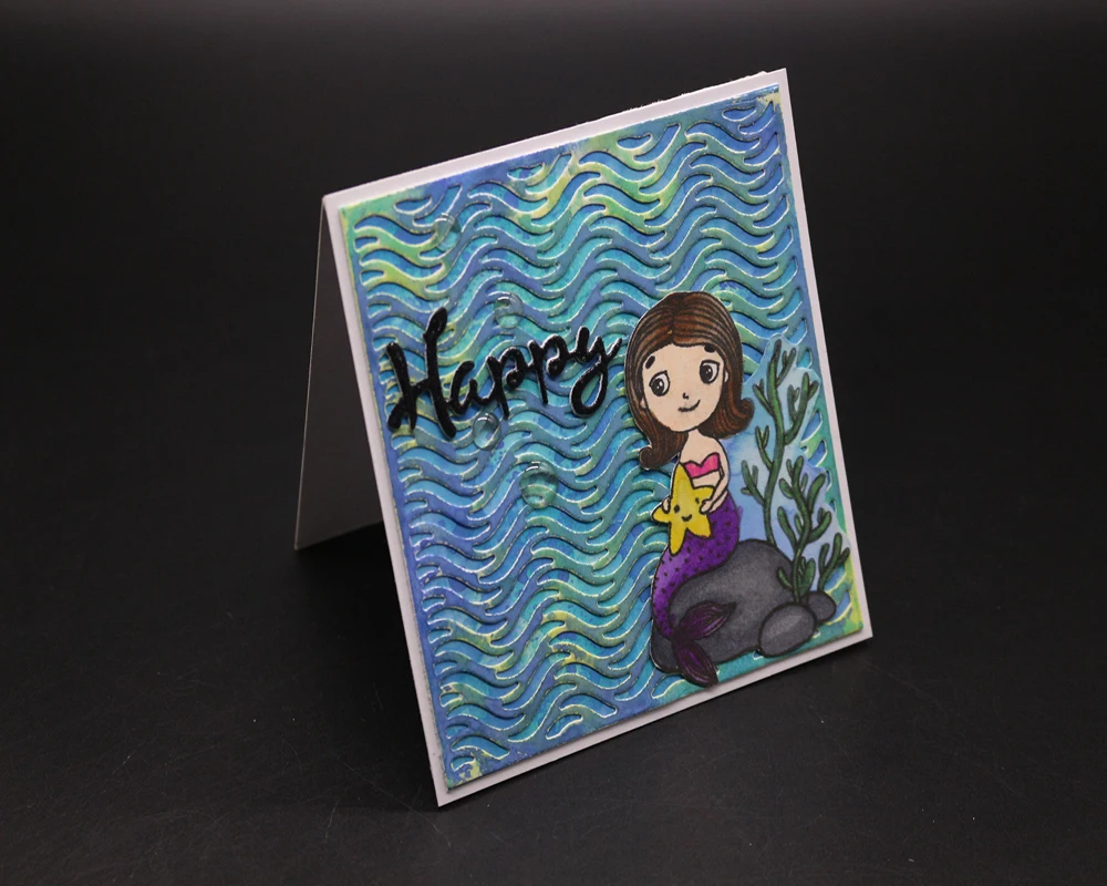 

ZhuoAng Mermaid Ripple Wave Cutting Dies For DIY Scrapbooking Decoretive Embossing Stencial DIY Decoative Card Die Cutter