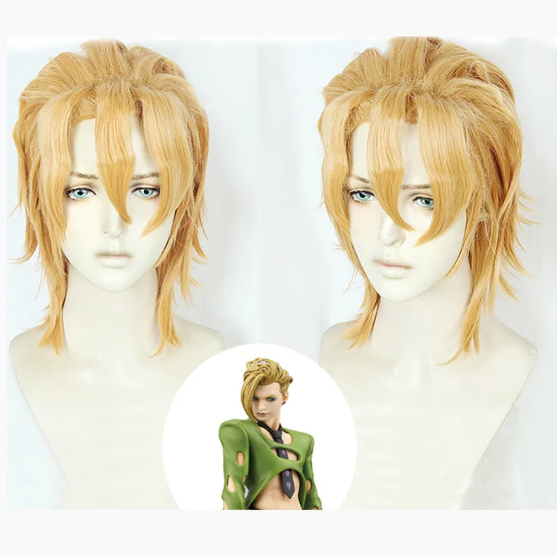 Аниме JoJo невероятное приключение Золотой ветер Pannacotta Fugo Косплей короткий блонд