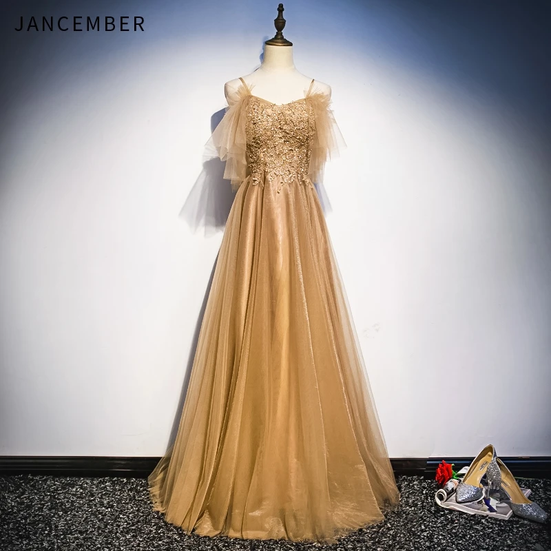 Женское вечернее платье без рукавов JANCEMBER на бретельках с открытой спиной