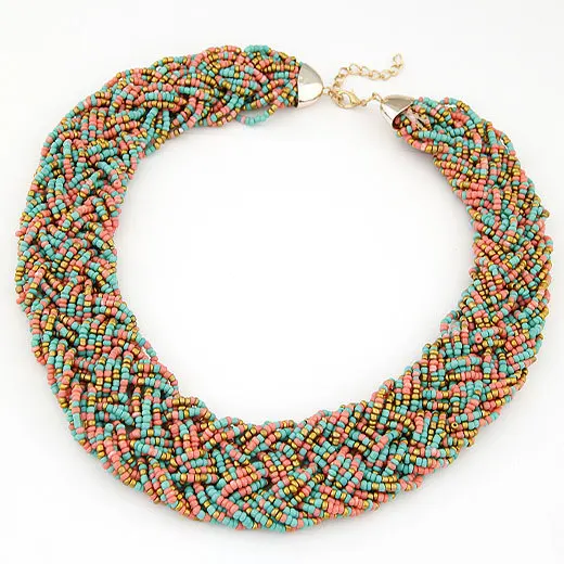 Bohemian Style Fashion Jewelry Seed Beads Necklaces Pendants for Women collares 2019 Choker Statement Necklace colares femininos | Украшения