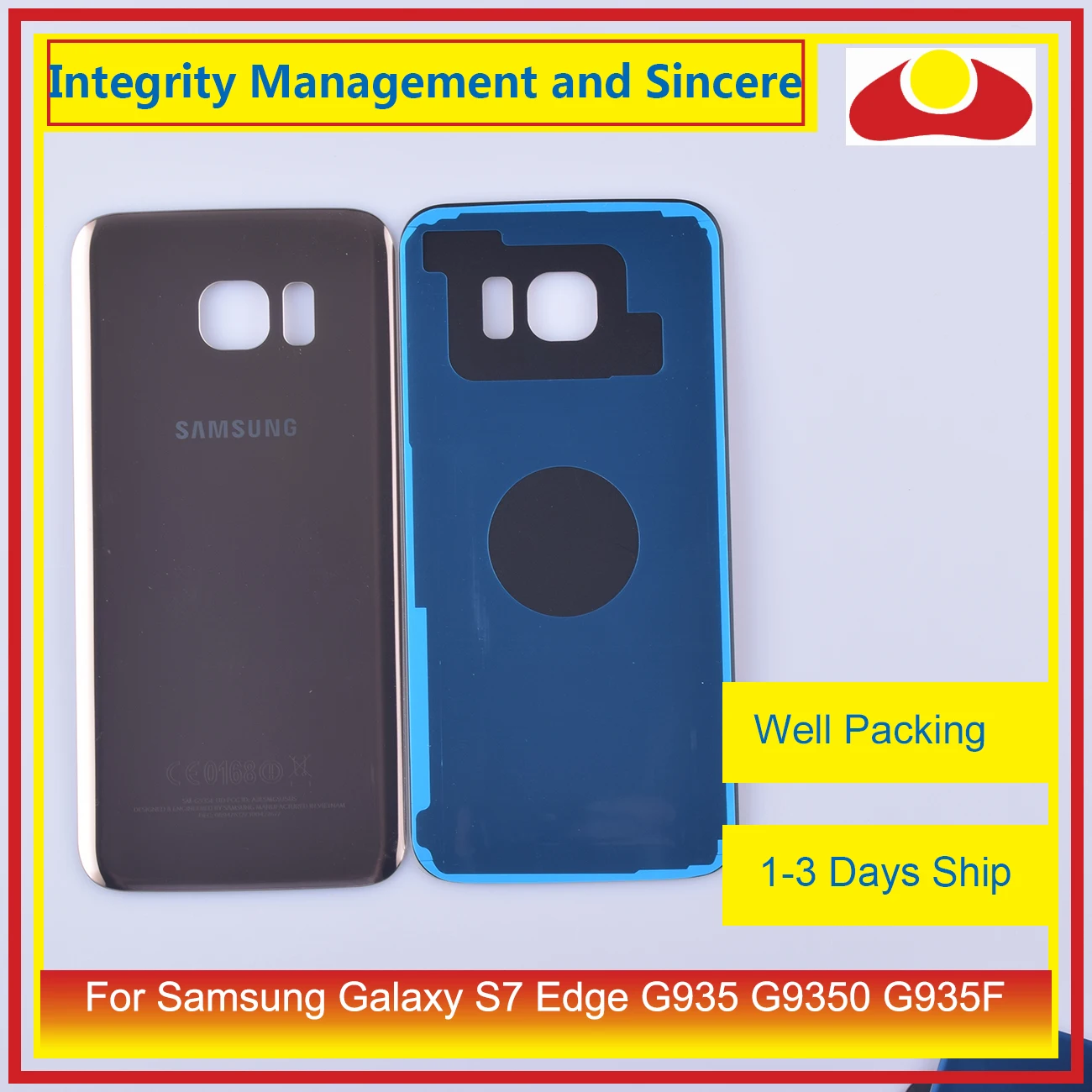 Для samsung Galaxy S7 Edge G935 G9350 G935F SM-G935F корпус батарейного отсека заднее стекло чехол Корпус Шасси