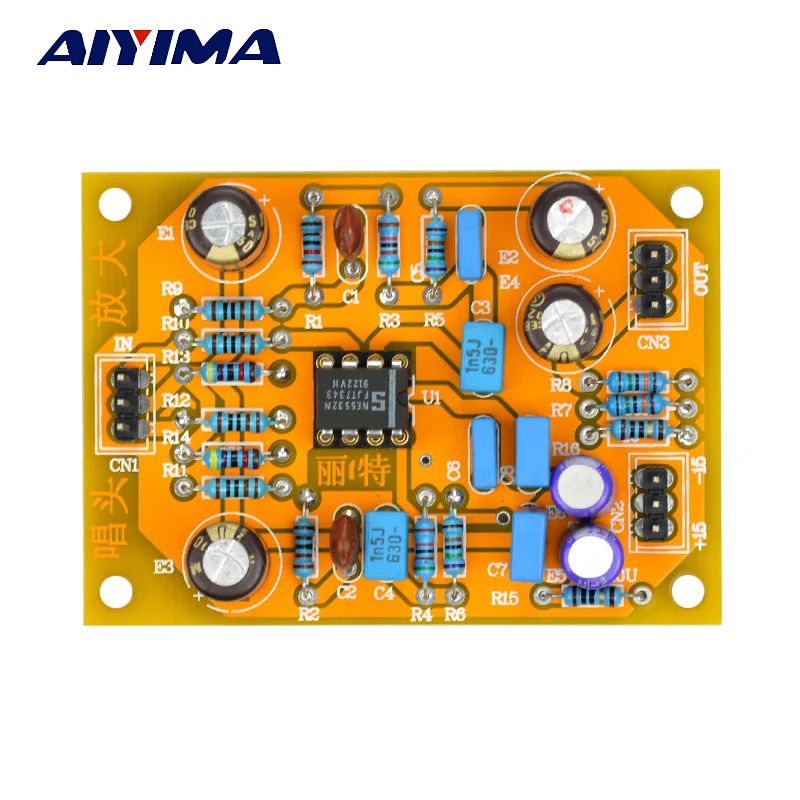 AIYIMA Hi Fi стерео мм Phono RIAA усилитель NE5532 DIY предусилитель аудио Плата|phono riaa amplifier|diy