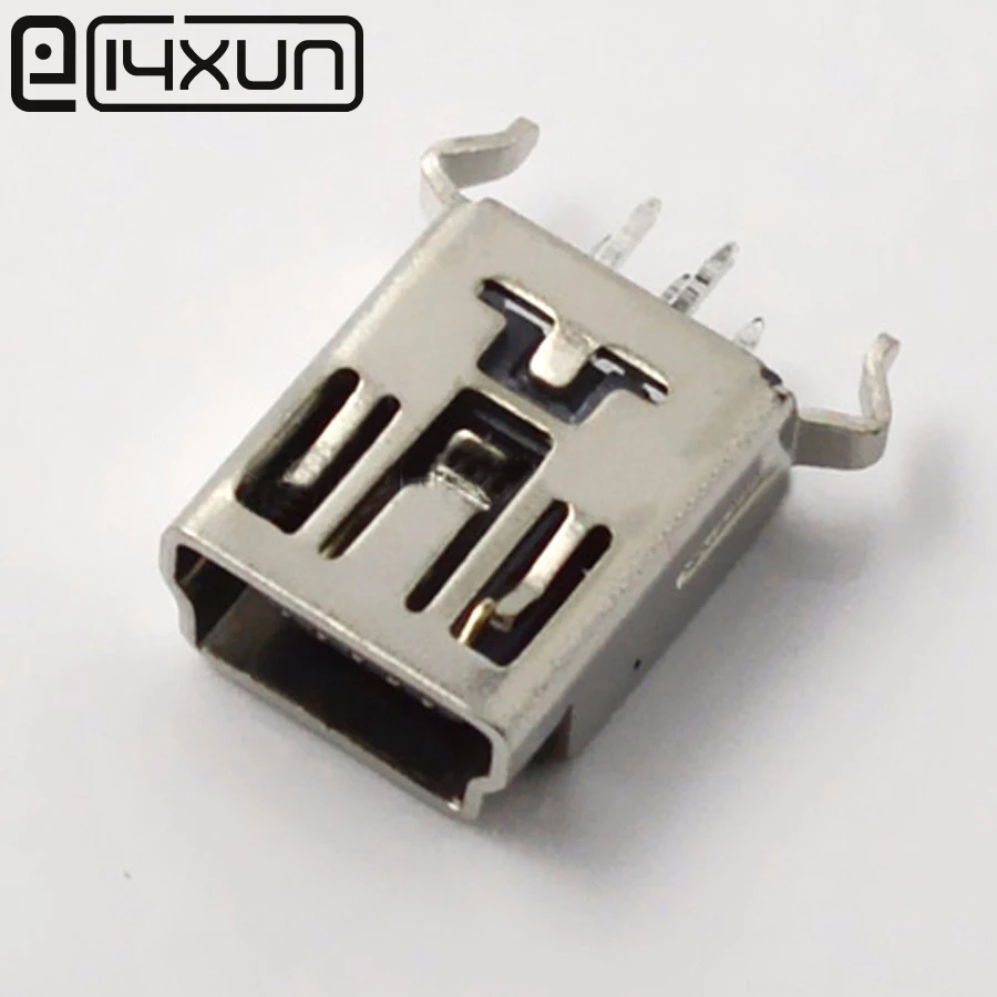 10 шт. Мини USB 5 контактный гнездовой разъем интерфейсный SMD SMT 4 фиксированные